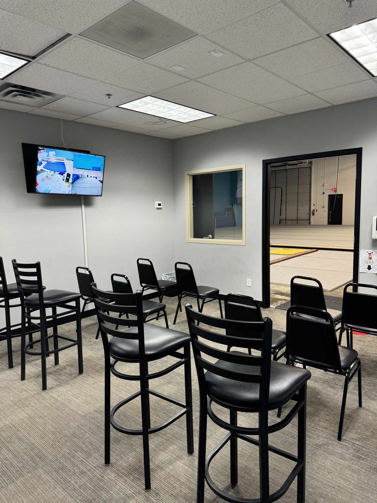 Seating in the parent viewing area